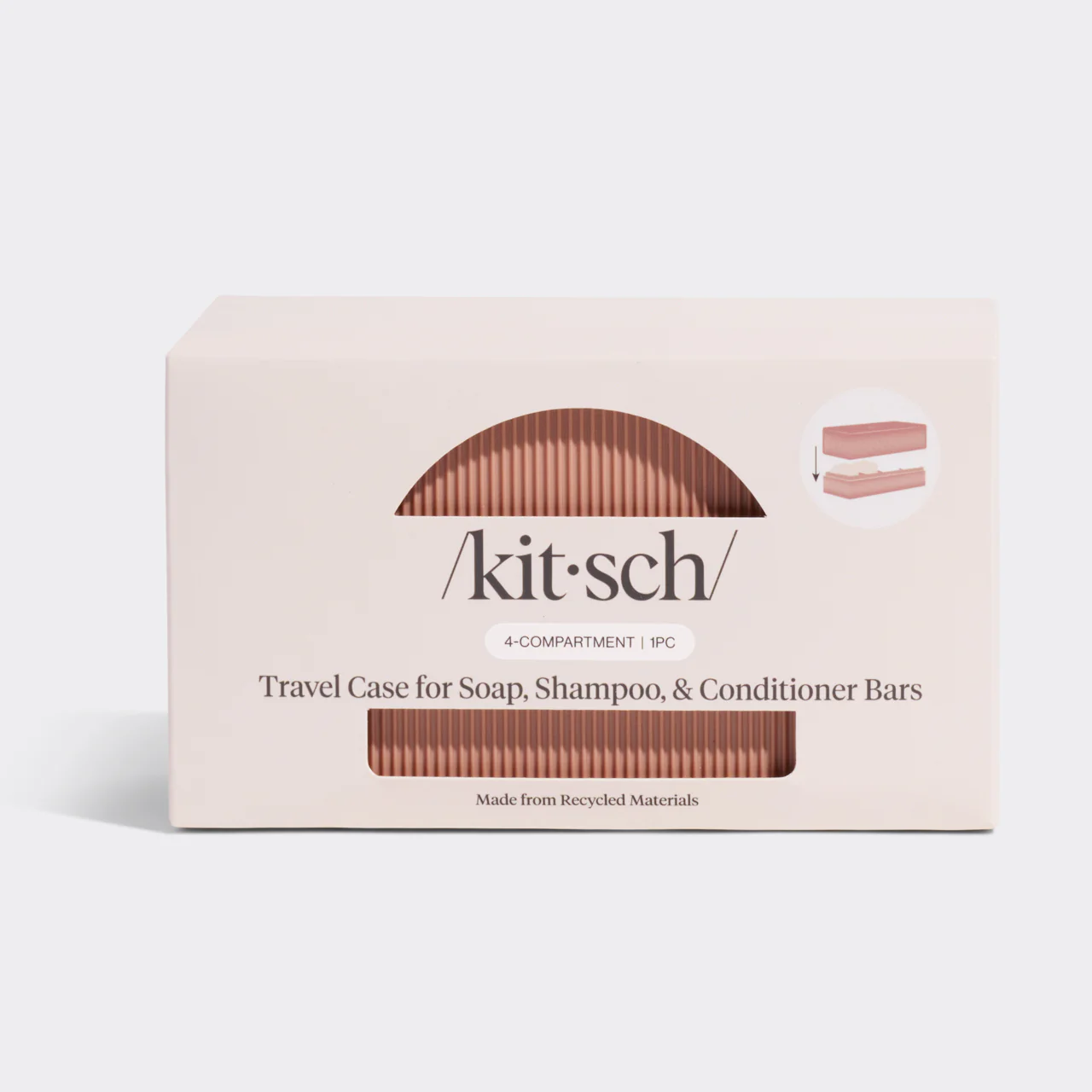 4-Compartment Travel Case - Terracotta - Image 3