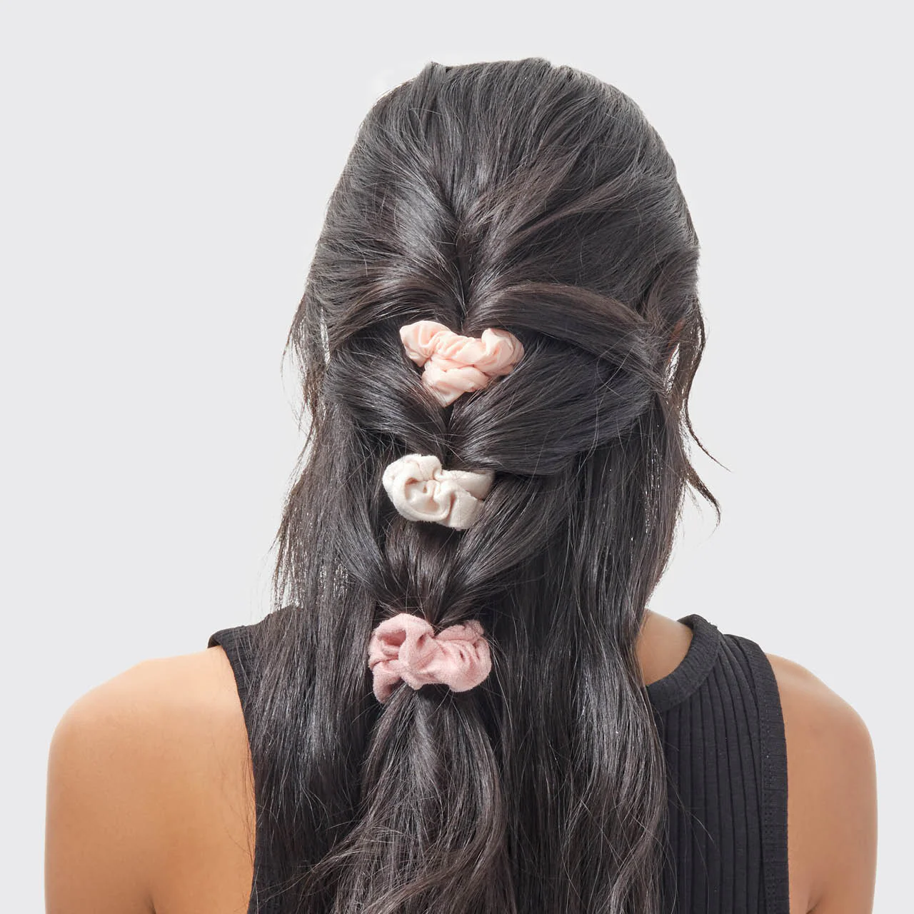 Assorted Textured Scrunchies 5pc Set - Terracotta - Image 2