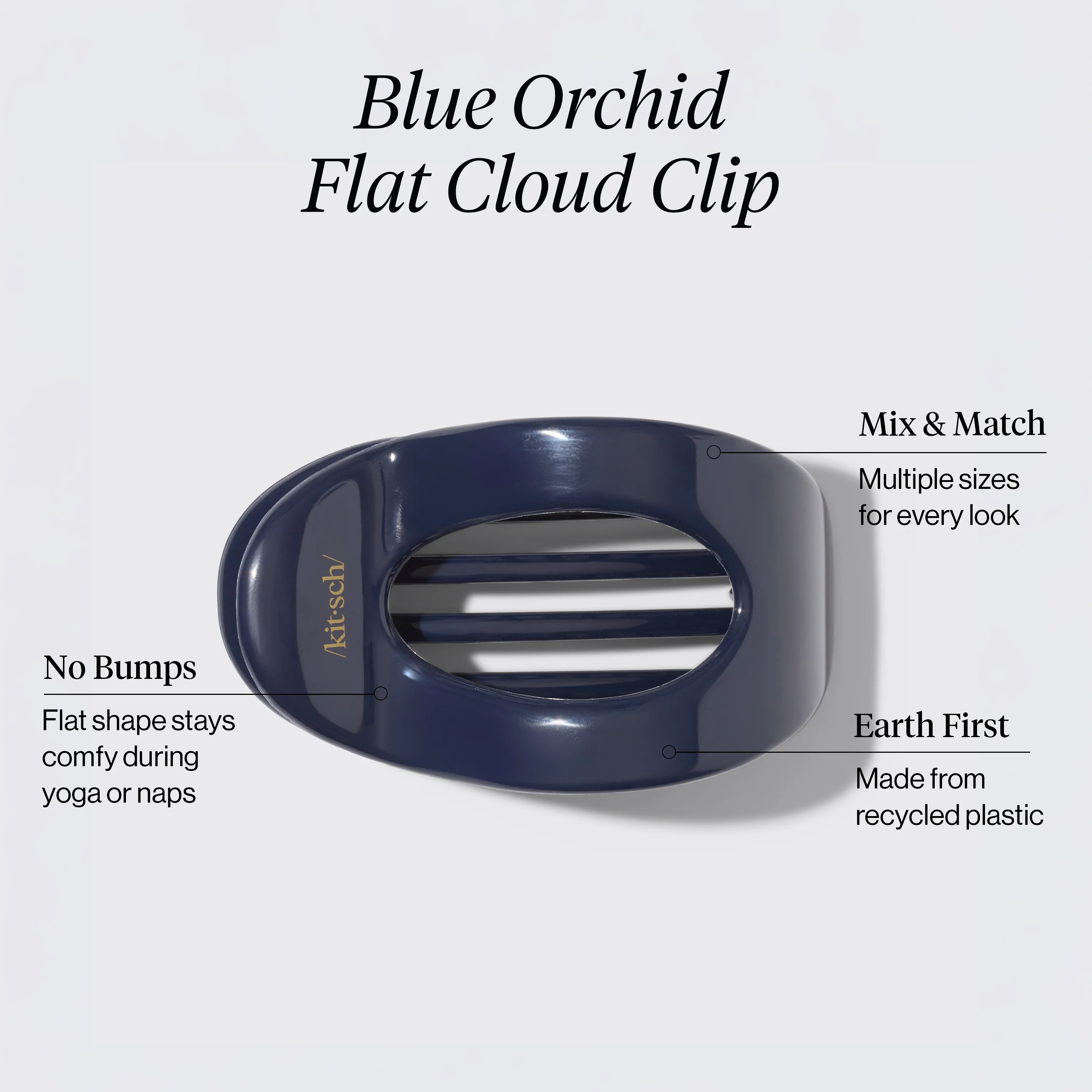 Blue Orchid Flat Cloud Clip - Large - Image 2