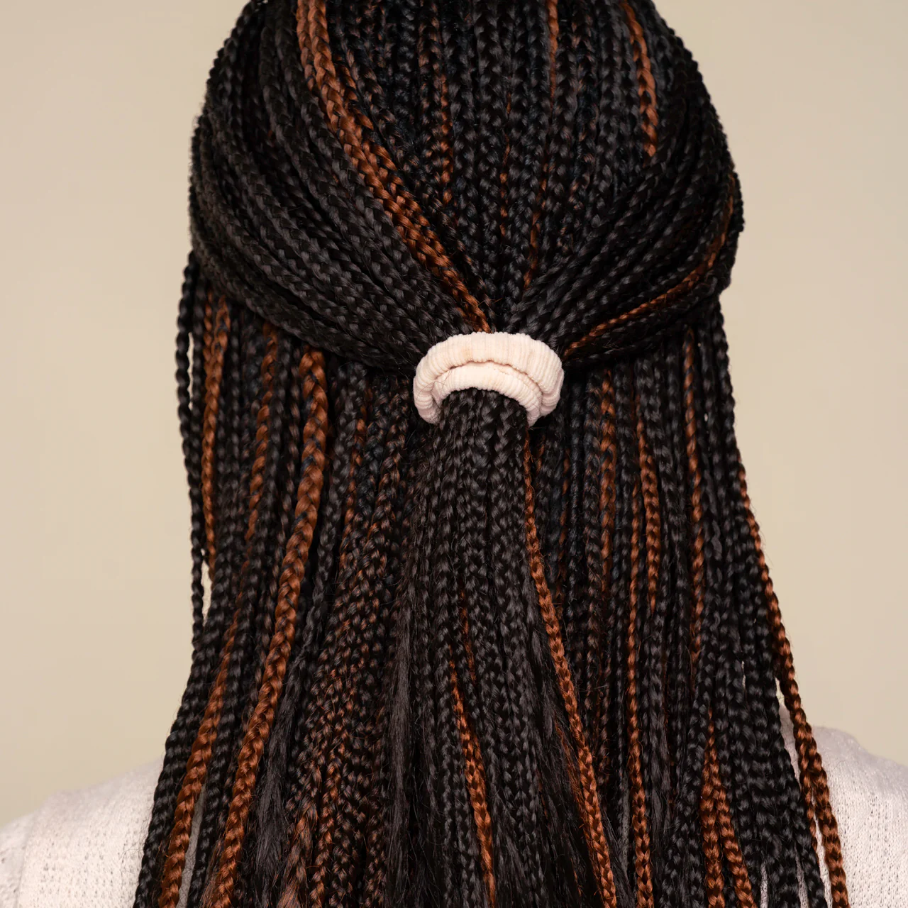 Blush Ribbed Hair Elastics - Image 4