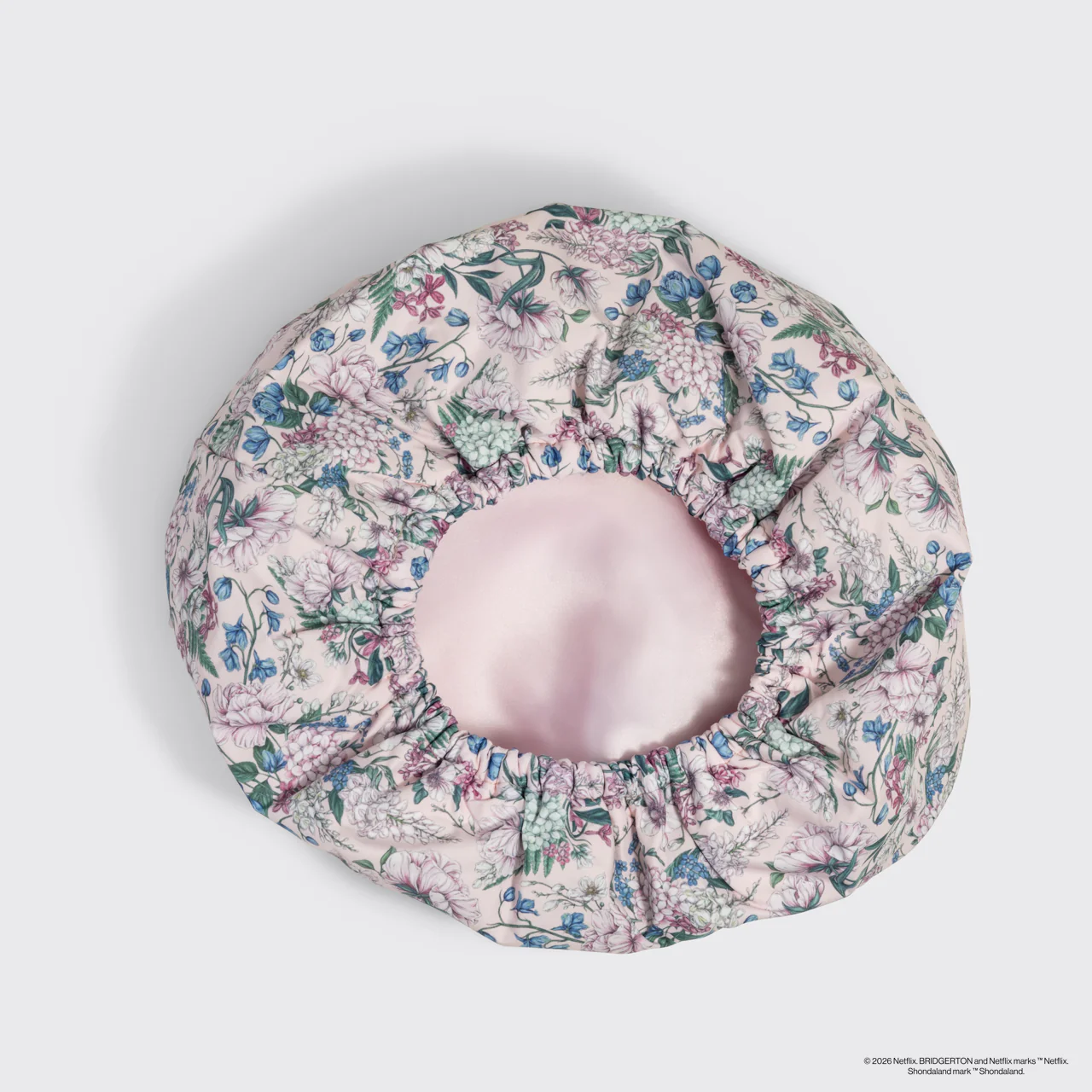 Bridgerton x Kitsch Satin-Lined Flexi Shower Cap in Wisteria - Image 3