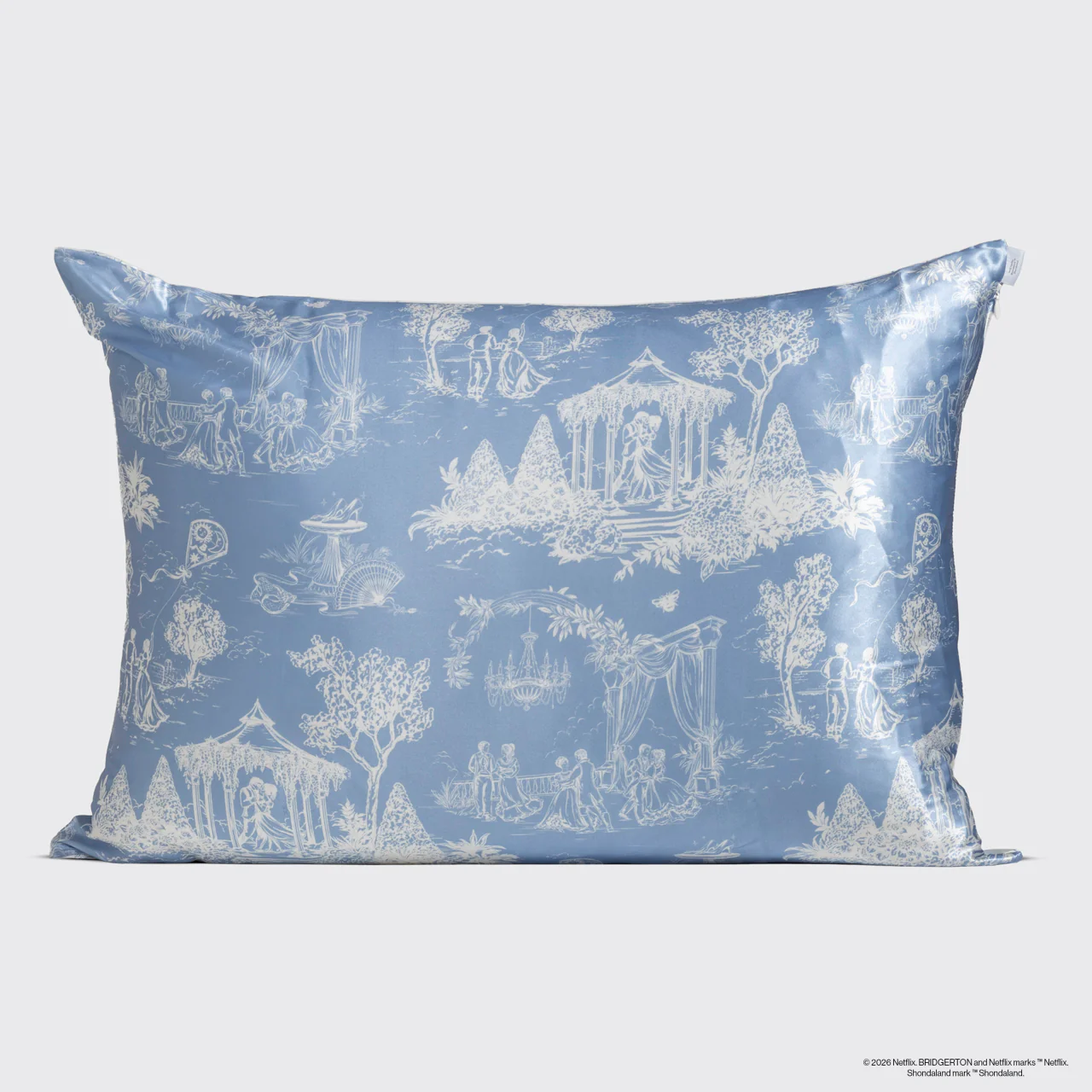 Bridgerton x Kitsch Satin Pillowcase in Garden Toile - Image 2