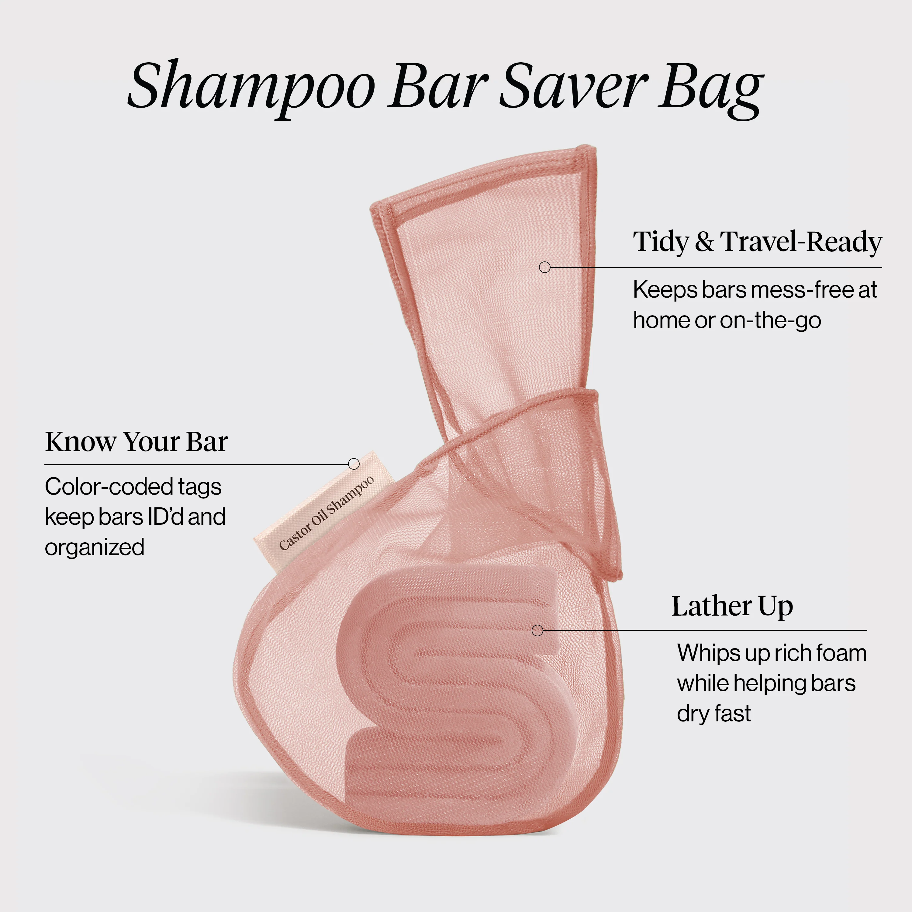 Kitsch Bar Saver Bag - CASTOR OIL Shampoo - Image 2