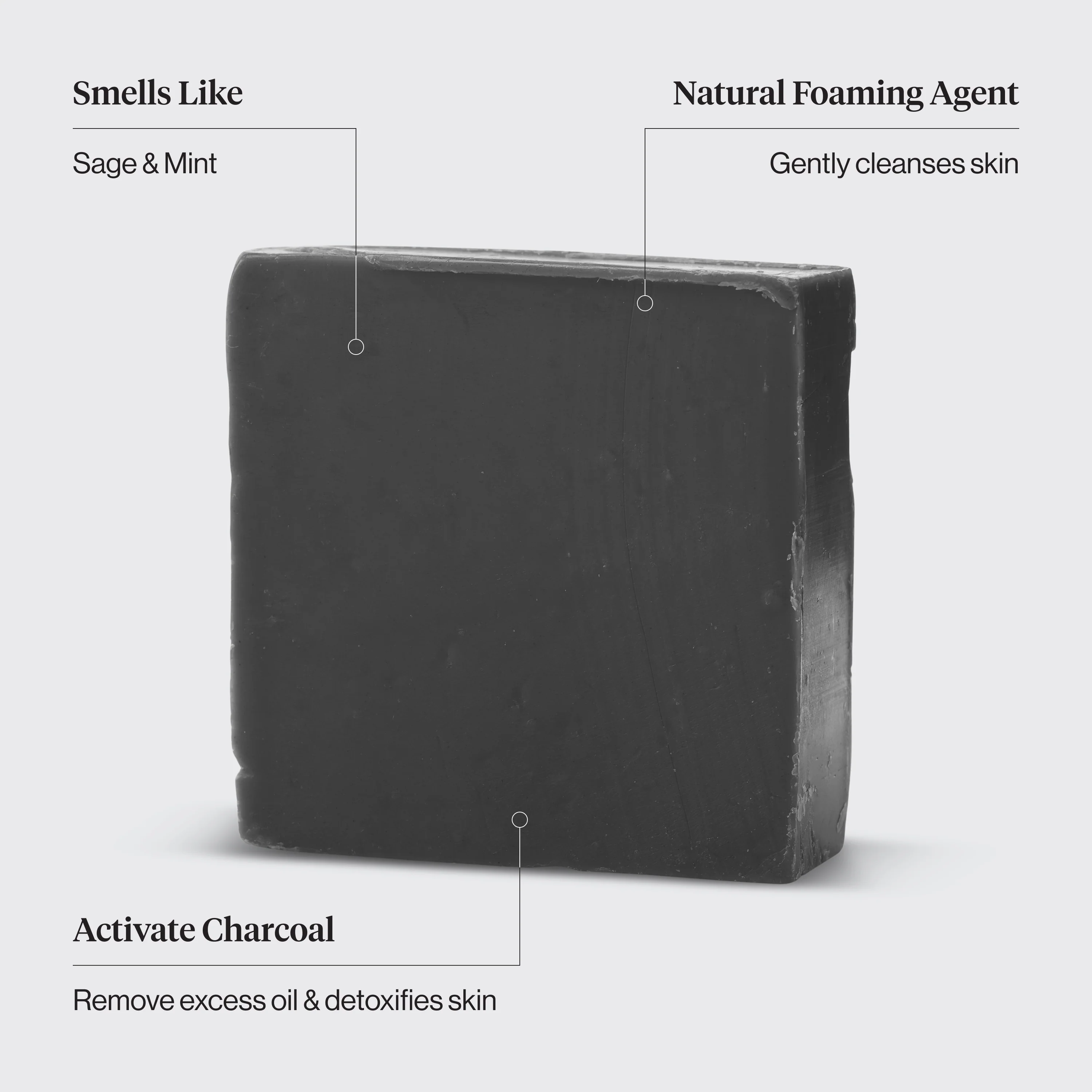 Charcoal Detoxifying Solid Body Wash - Image 3