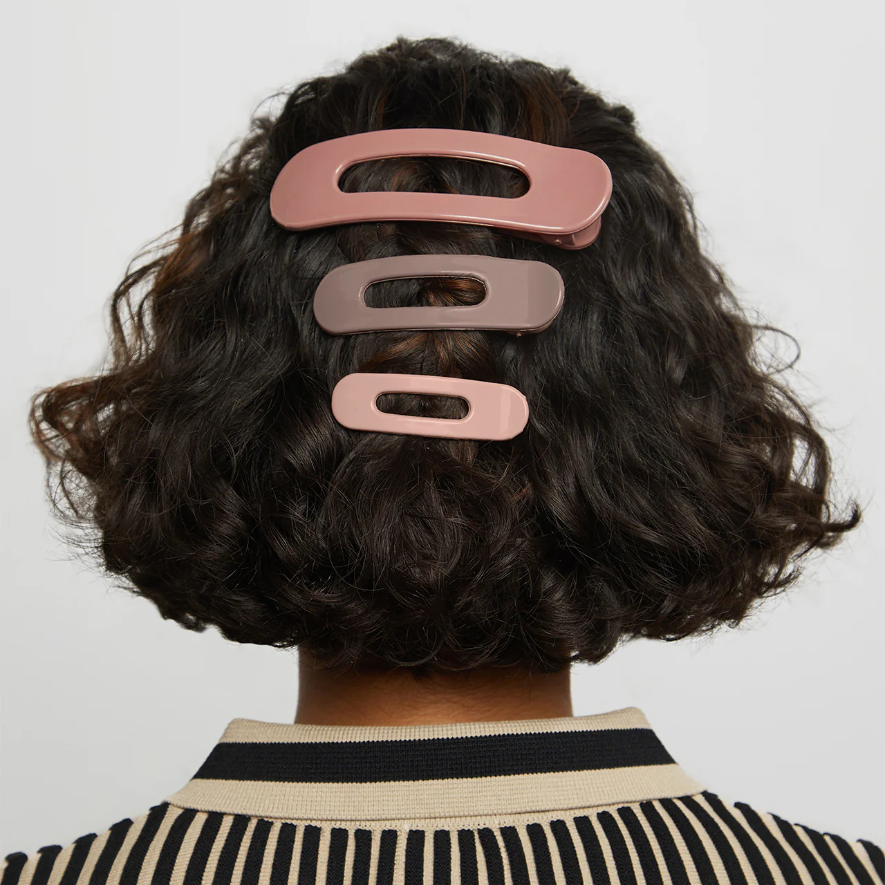 Flat Lay Claw Clip 3pc Flat  - Terracotta - Image 4