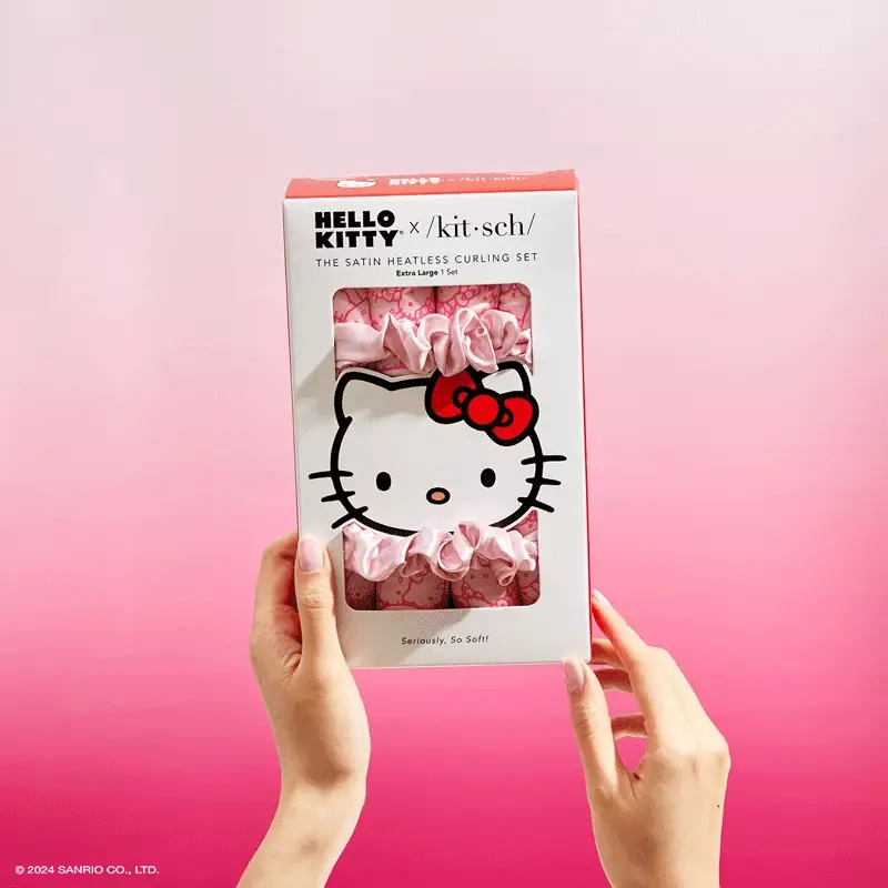 Kitsch x Hello Kitty XL Heatless Curling Set in Hello Kitty Faces - Image 4