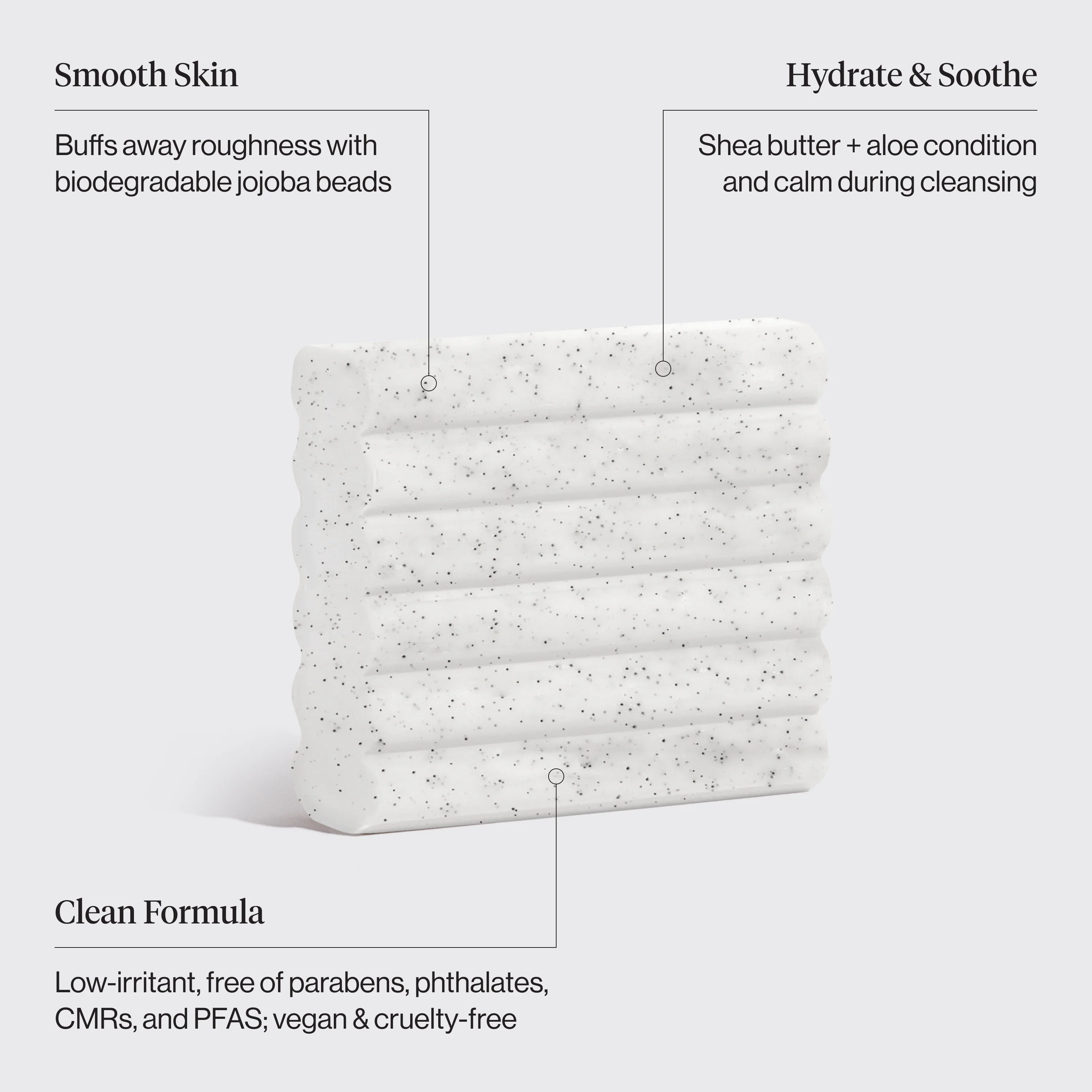 Jojoba Bead Exfoliating Body Wash Bar - Image 3