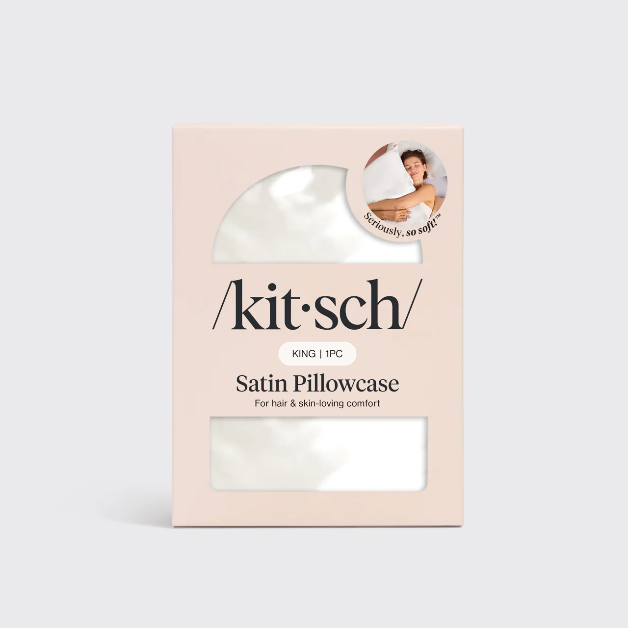 Satin Pillowcase in Ivory - King - Image 5