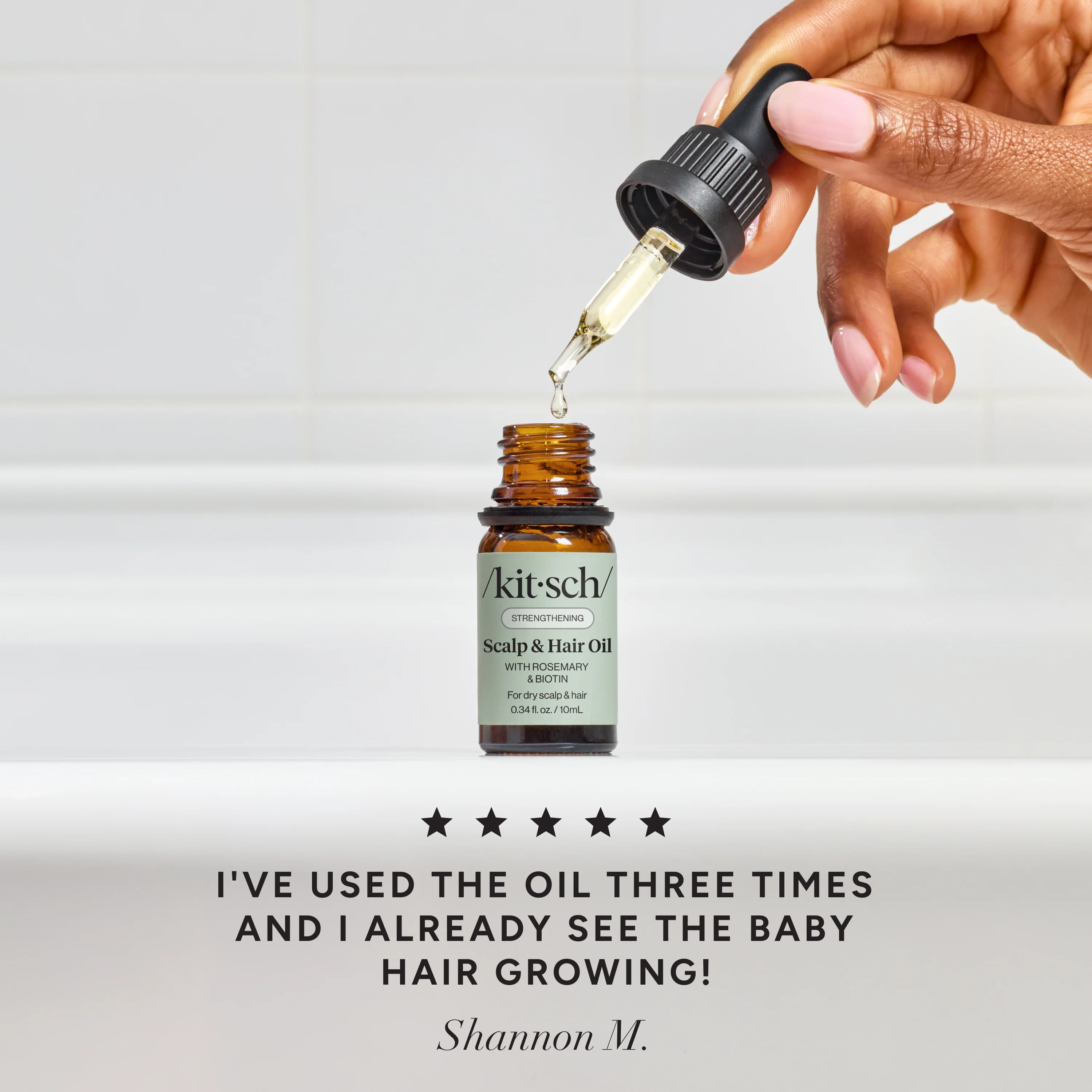 Strengthening Rosemary & Biotin Scalp & Hair Oil - 0.34fl oz./10mL - Image 2