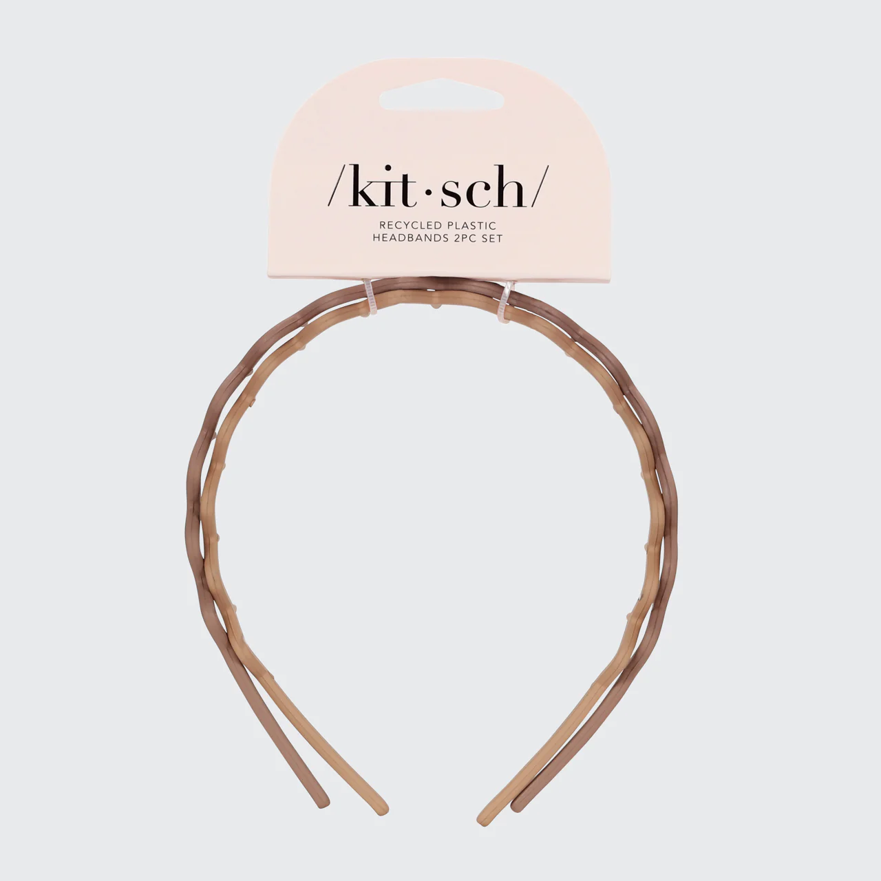 Recycled Plastic Zig Zag Headband 2pc - Neutral - Image 4