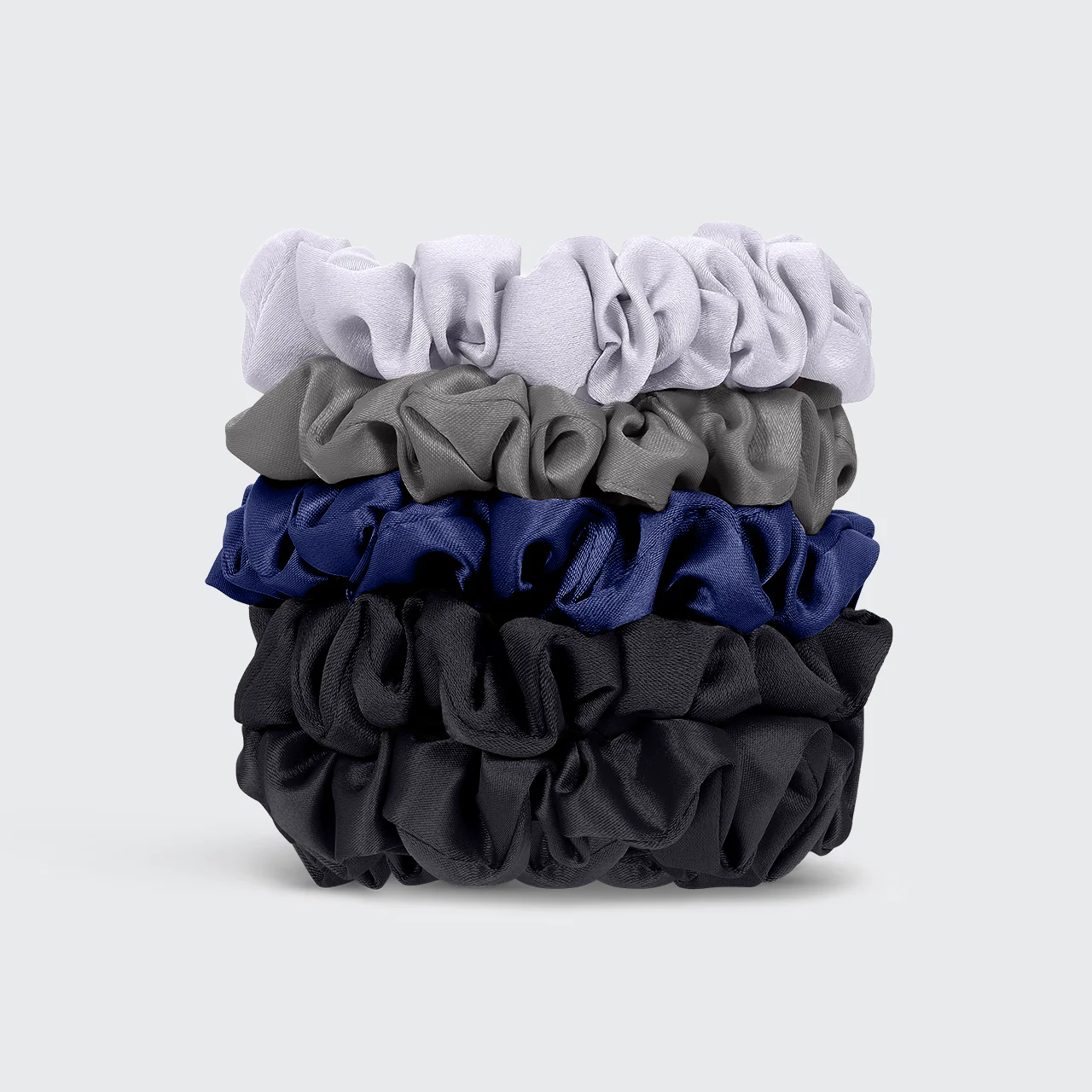 Midnight Satin Petite Scrunchies 5pc Set - Image 3