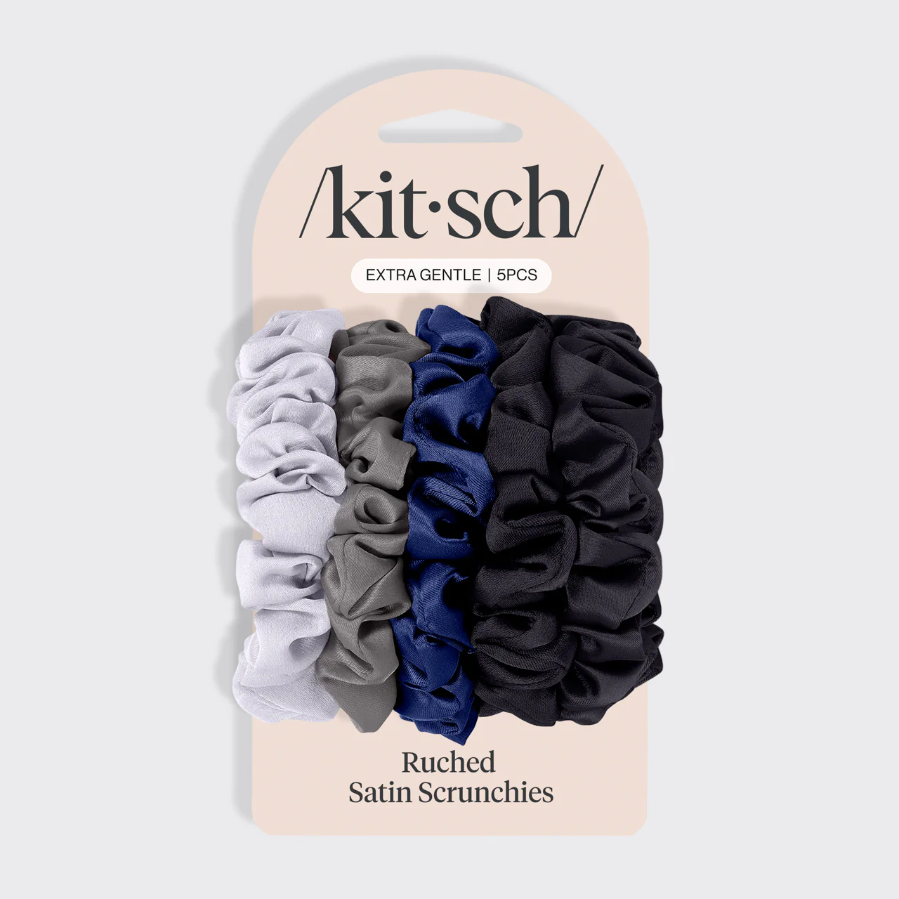 Midnight Satin Petite Scrunchies 5pc Set - Image 5