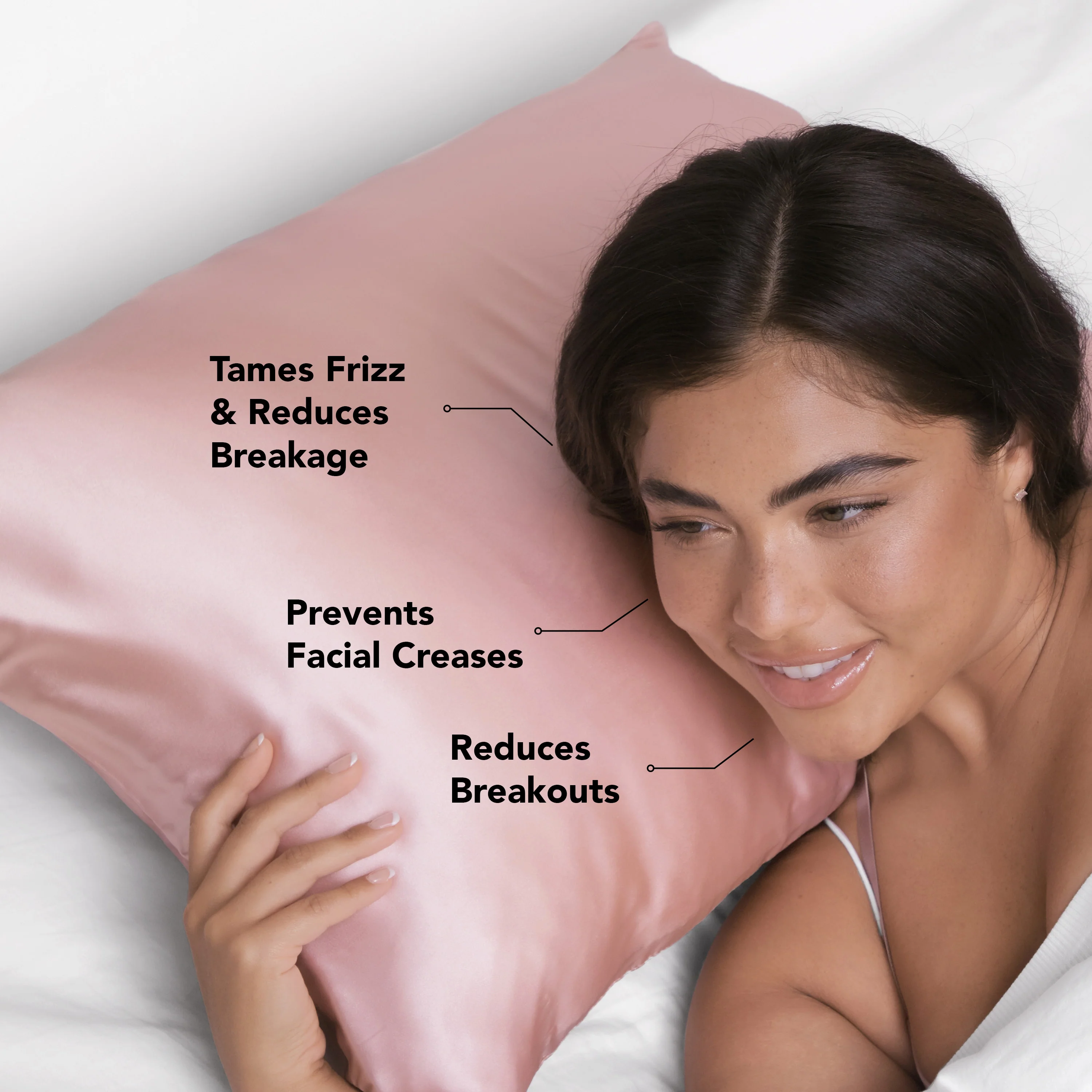 Satin Pillowcase in Blush 2 Pack Bundle - Image 2