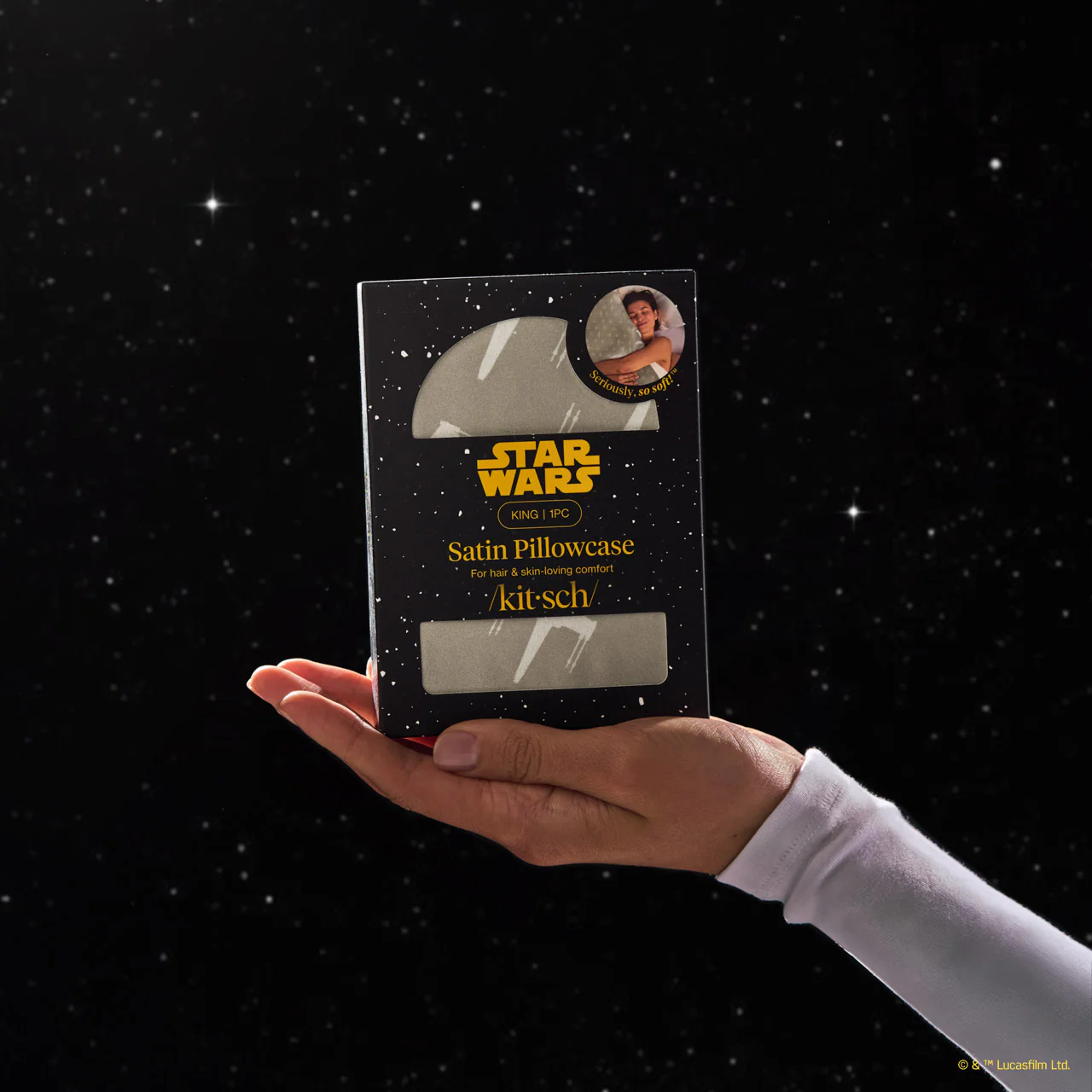 Star Wars™ & Kitsch Satin Pillowcase in Rebel Alliance - King - Image 5