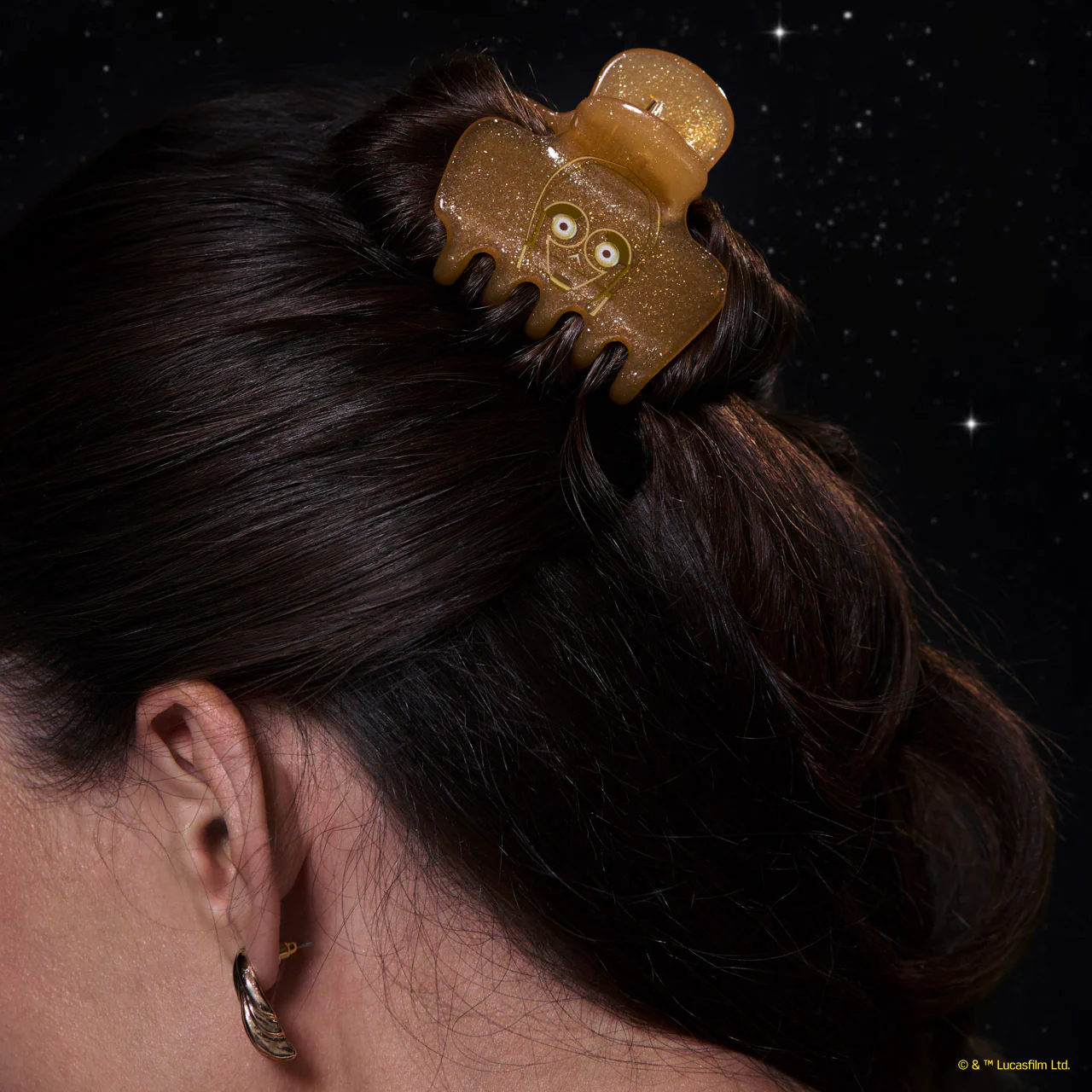 Star Wars™ & Kitsch Glitter Cloud Clip in C-3PO - Image 3