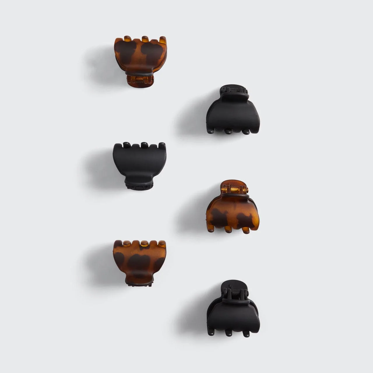 Black & Tort Claw Clips 6pc Set - X-Small - Image 3